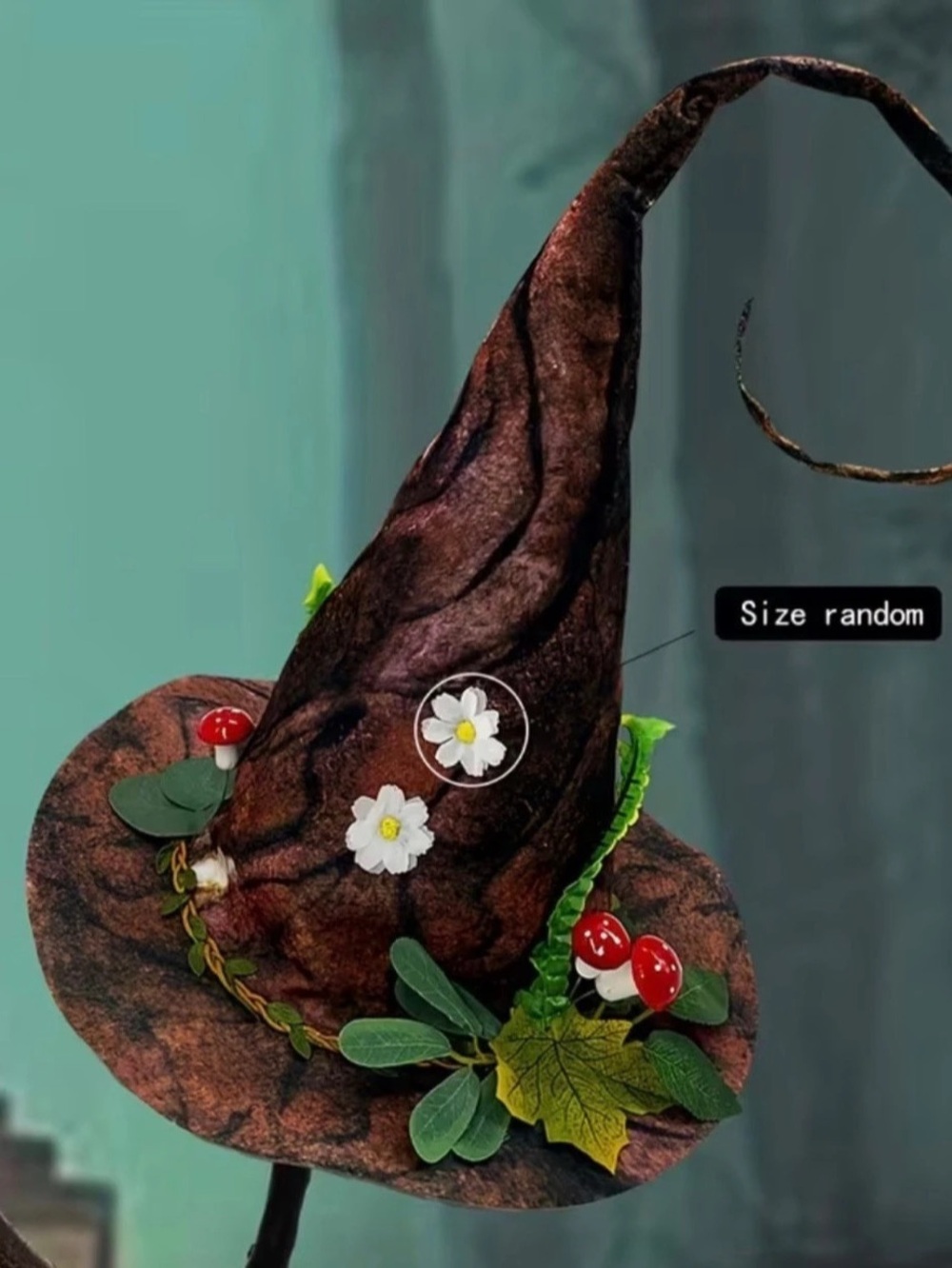 Witch Hat Floral & Mushroom costume cosplay Halloween forest Fairy